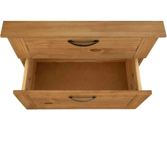 Alby Wooden Bathroom Vanity Unit With 2 Drawers In Brown