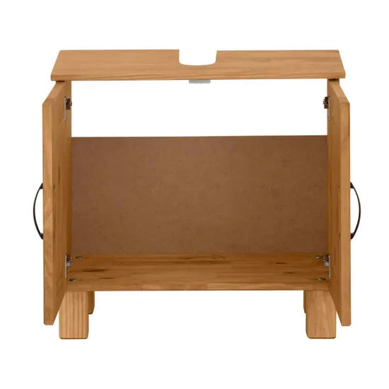 Alby Wooden Bathroom Vanity Unit With 2 Doors In Brown