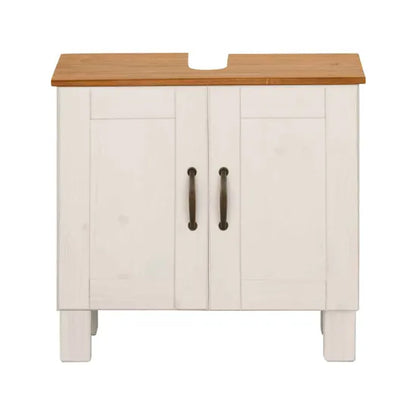 Alby Wooden Bathroom Vanity Unit With 2 Doors In White