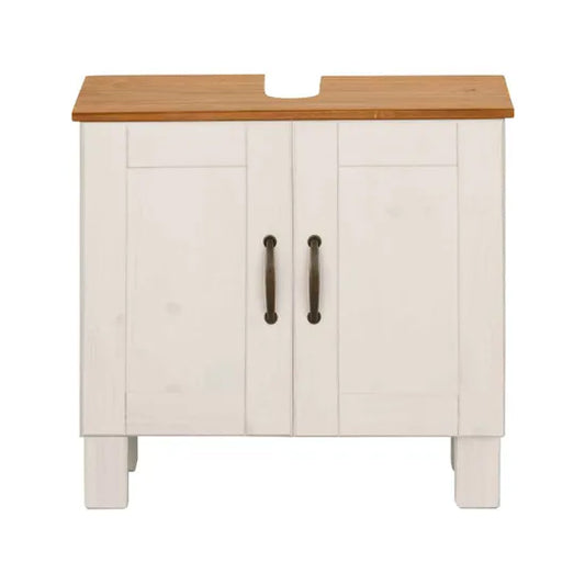 Alby Wooden Bathroom Vanity Unit With 2 Doors In White