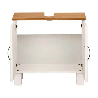 Alby Wooden Bathroom Vanity Unit With 2 Doors In White