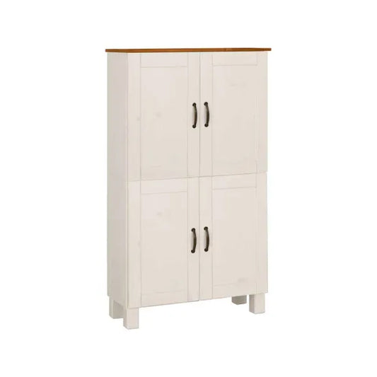Alby Wooden Bathroom Storage Cabinet With 4 Doors In White