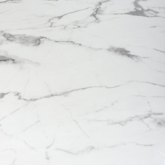 Astoria Round 1.2m Glass Top Dining Table In White With Chrome Legs