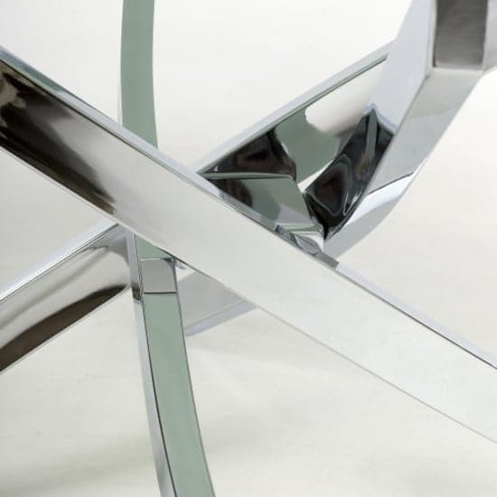 Astoria Glass Top Coffee Table In White With Chrome Legs