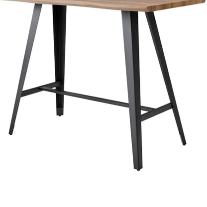 Nassau Curved Wooden Bar Table In Natural