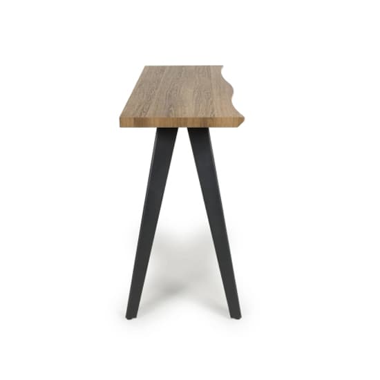 Nassau Curved Wooden Console Table In Natural