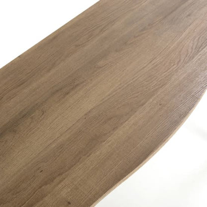 Nassau Curved Wooden Console Table In Natural