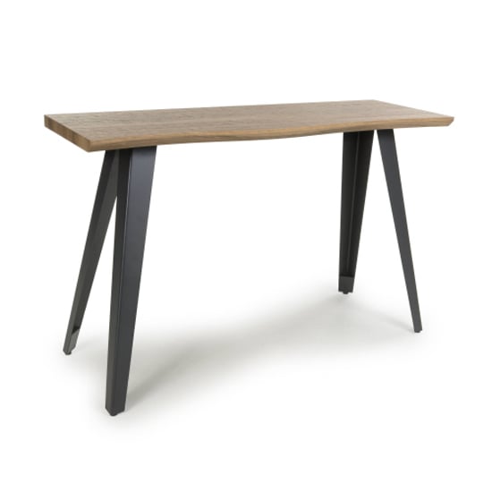Nassau Curved Wooden Console Table In Natural