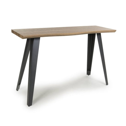 Nassau Curved Wooden Console Table In Natural