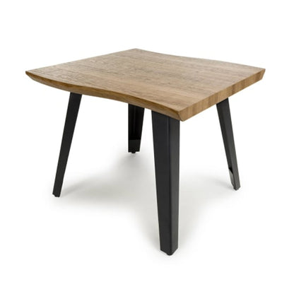 Nassau Curved Wooden End Table In Natural