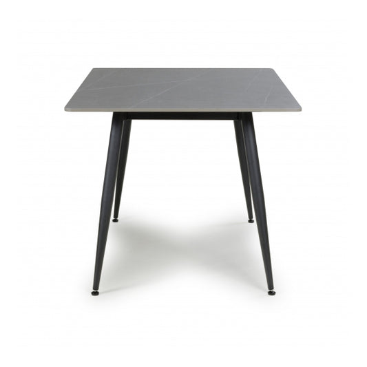 Monaco Square Ceramic Top Dining Table In Grey