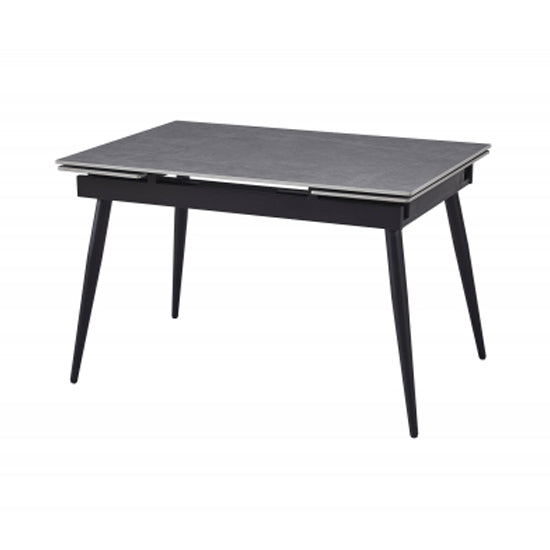 Monaco Extending Ceramic Top Dining Table In Grey