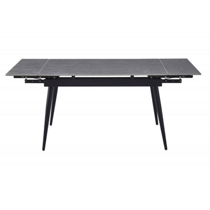Monaco Extending Ceramic Top Dining Table In Grey