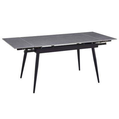 Monaco Extending Ceramic Top Dining Table In Grey