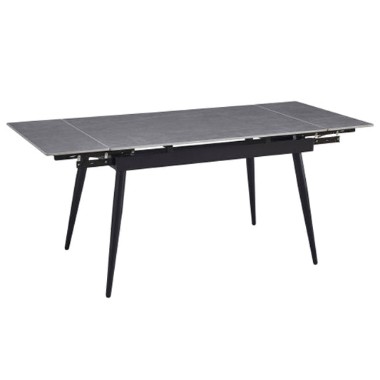 Monaco Extending Ceramic Top Dining Table In Grey