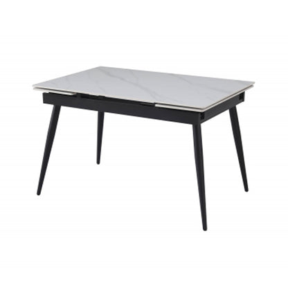 Monaco Extending Ceramic Top Dining Table In White