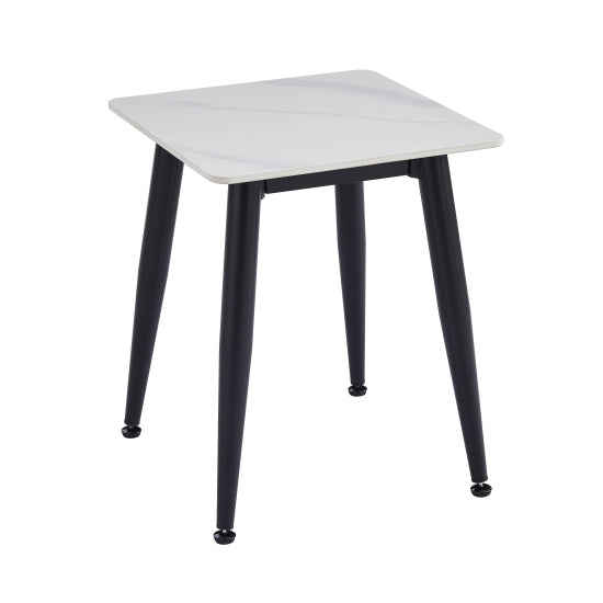 Monaco Ceramic Top End Table In White