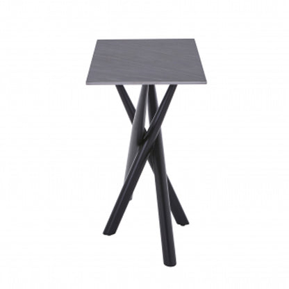 Avesta Ceramic Top Console Table In Grey With Black Metal Legs