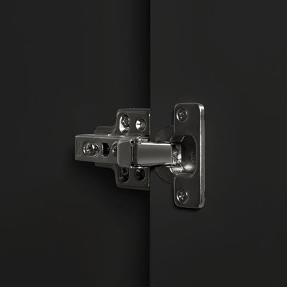 Alba Wooden Wardrobe With 2 Doors In Walnut And Black