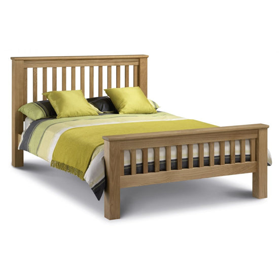 Amsterdam Wooden High Footend Super King Size Bed In Waxed Oak