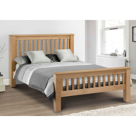 Amsterdam Wooden High Footend Super King Size Bed In Waxed Oak