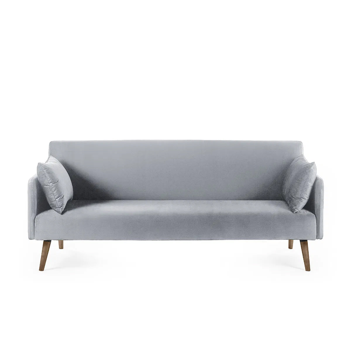 Andi Fabric Sofa Bed In Grey With Pale Wood-Effect Legs