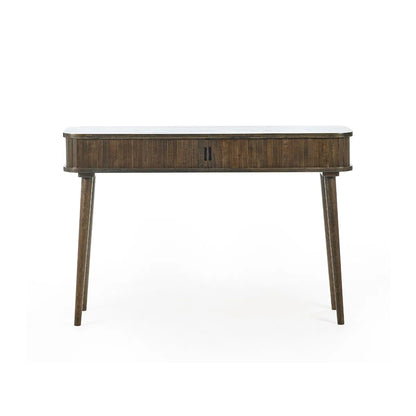 Arya Wooden Console Table With 2 Sliding Doors In Rich Dark Oak Effect