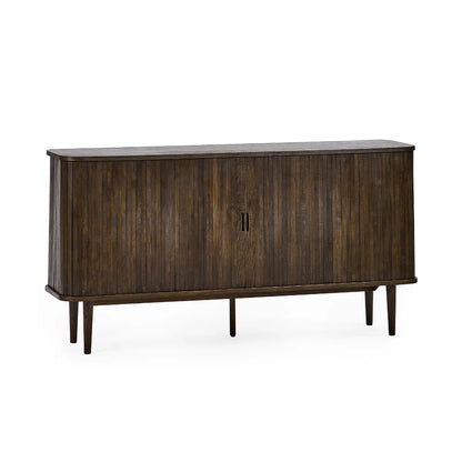 Arya Wooden Sideboard With 2 Sliding Doors In Rich Dark Oak Effect