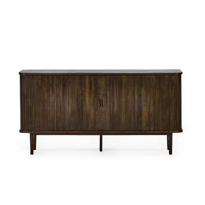 Arya Wooden Sideboard With 2 Sliding Doors In Rich Dark Oak Effect