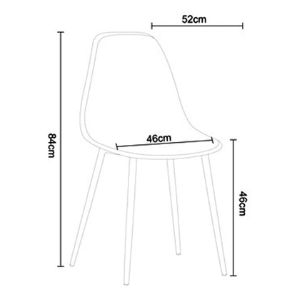 Aspen White Plastic Curve Dining Chairs In Pair