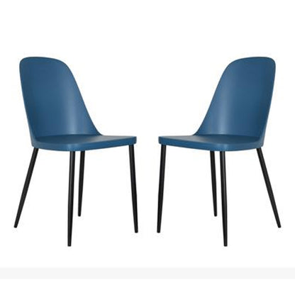Aspen Duo Blue Plastic Dining Chairs In Pair