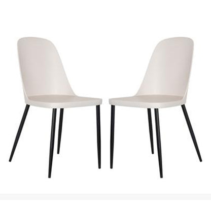 Aspen Duo Calico Plastic Dining Chairs In Pair