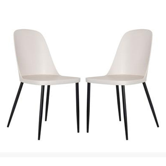 Aspen Duo Calico Plastic Dining Chairs In Pair