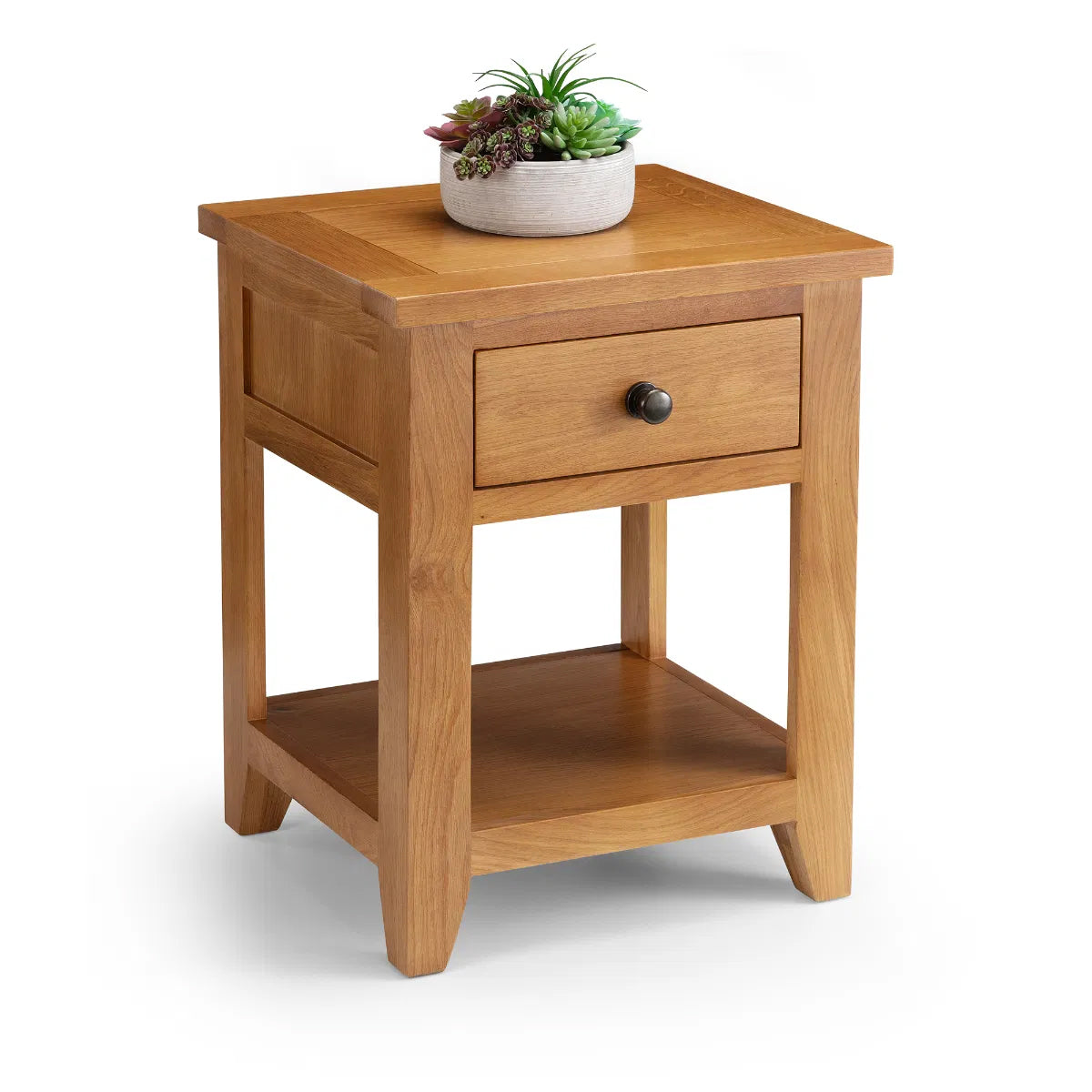 Astoria Wooden Lamp Table With 1 Drawer In Oak