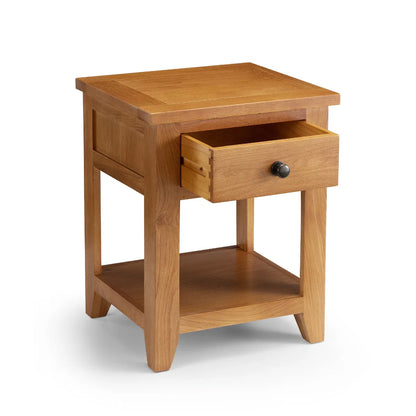 Astoria Wooden Lamp Table With 1 Drawer In Oak