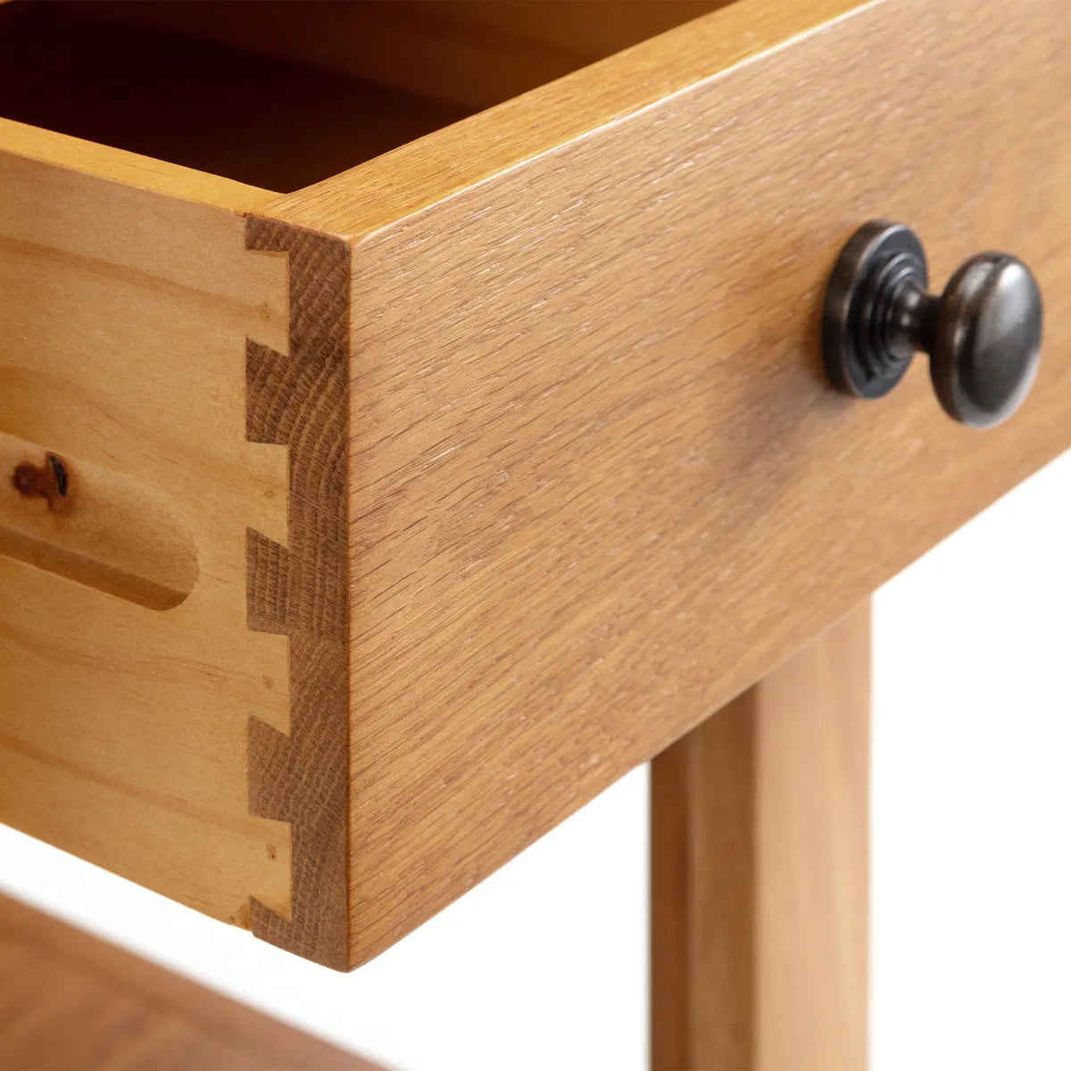 Astoria Wooden Lamp Table With 1 Drawer In Oak