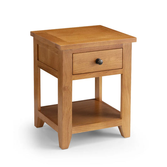 Astoria Wooden Lamp Table With 1 Drawer In Oak