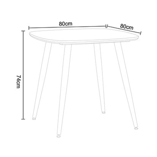 Aspen Square Wooden Dining Table In White