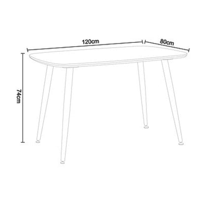Aspen Rectangular Wooden Dining Table In Grey Oak Effect