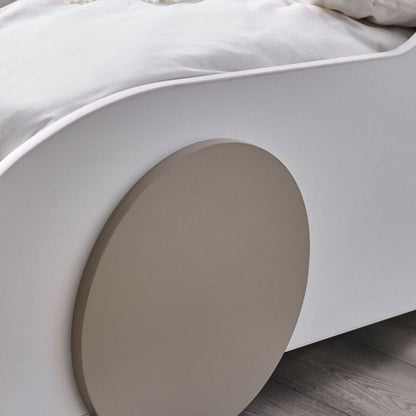Atlantis Wooden Toddler Car Bed In White And Taupe Effect