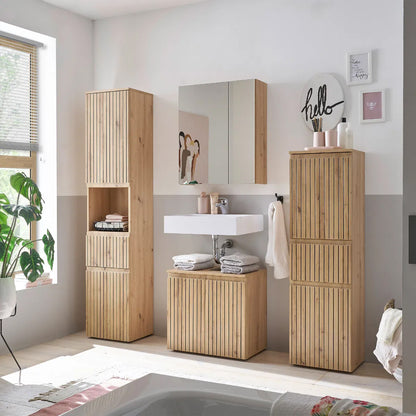 Austin Wooden Under Sink Bathroom Cabinet With 2 Doors In Natural