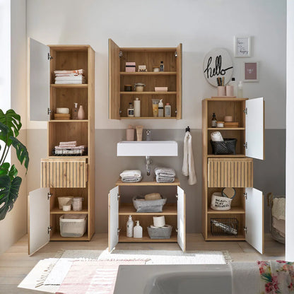 Austin Wooden Under Sink Bathroom Cabinet With 2 Doors In Natural