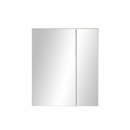 Austin Mirrored Bathroom Storage Cabinet With 2 Doors In Natural
