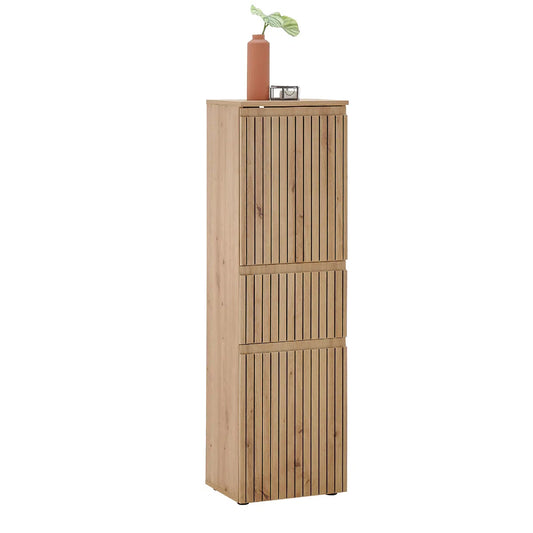 Austin Wooden Bathroom Storage Cabinet With 2 Doors And 1 Drawer In Natural