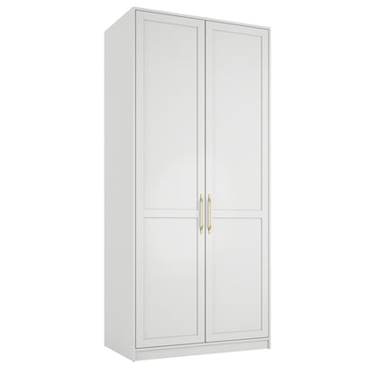 Austen Wooden Wardrobe With 2 Doors In White