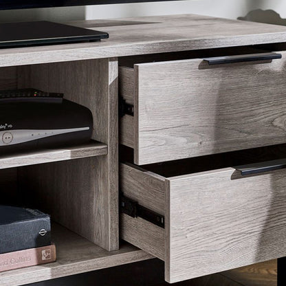 Bali Wooden TV Stand With 1 Door 2 Drawers In Light Oak
