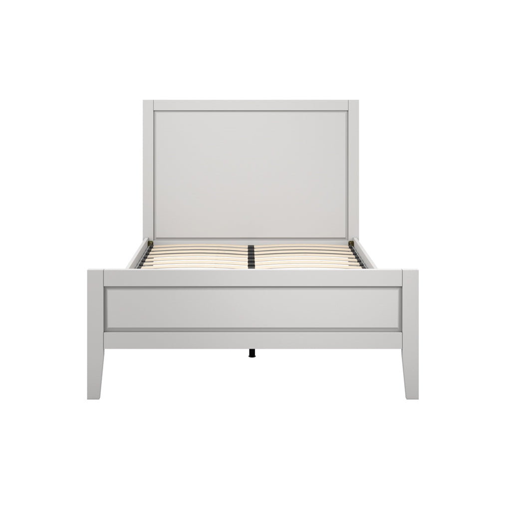Bay Wooden King Size Bed In Cement Grey