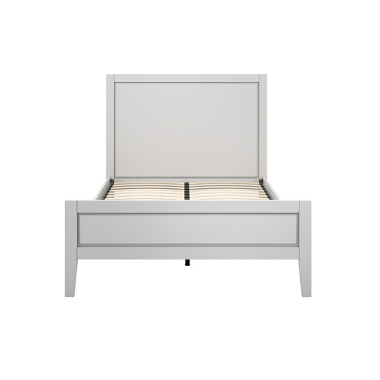 Bay Wooden King Size Bed In Cement Grey