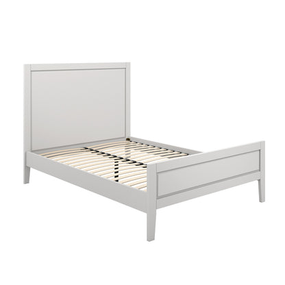 Bay Wooden King Size Bed In Cement Grey