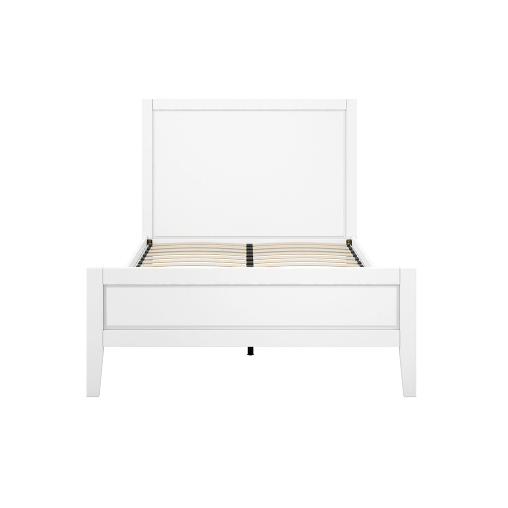 Bay Wooden King Size Bed In White